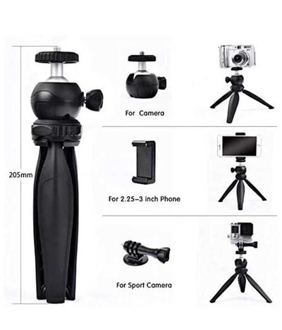 Jmary MT-20 Tripod 360 Derece Oynar Başlıklı Çok Yönlü Kısa Telefon Sabitleyici 16 cm Kırmızı