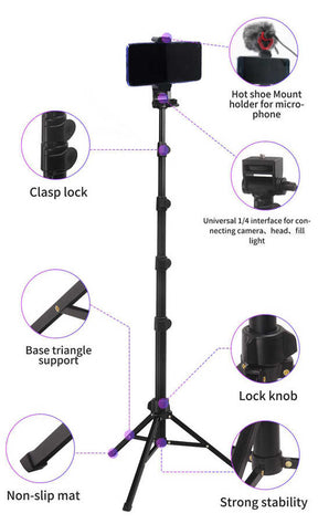 Jmary MT-36 Tripod 171 cm 360 Derece Dönebilen Başlık 4 Kademeli Yükselik Ayarı