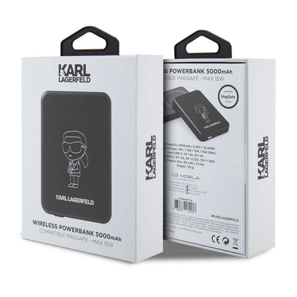 Karl Lagerfeld Led Işıklı Göstergeli M-safe Magnetik Orjinal Lisanslı Powerbank 5000 Mah