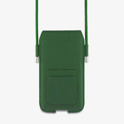 Lacoste Orjinal Lisanslı Çapraz Vücut Askılı PU Pike Desenli 6.7 inç'e Kadar Universal Kılıf Lacivert