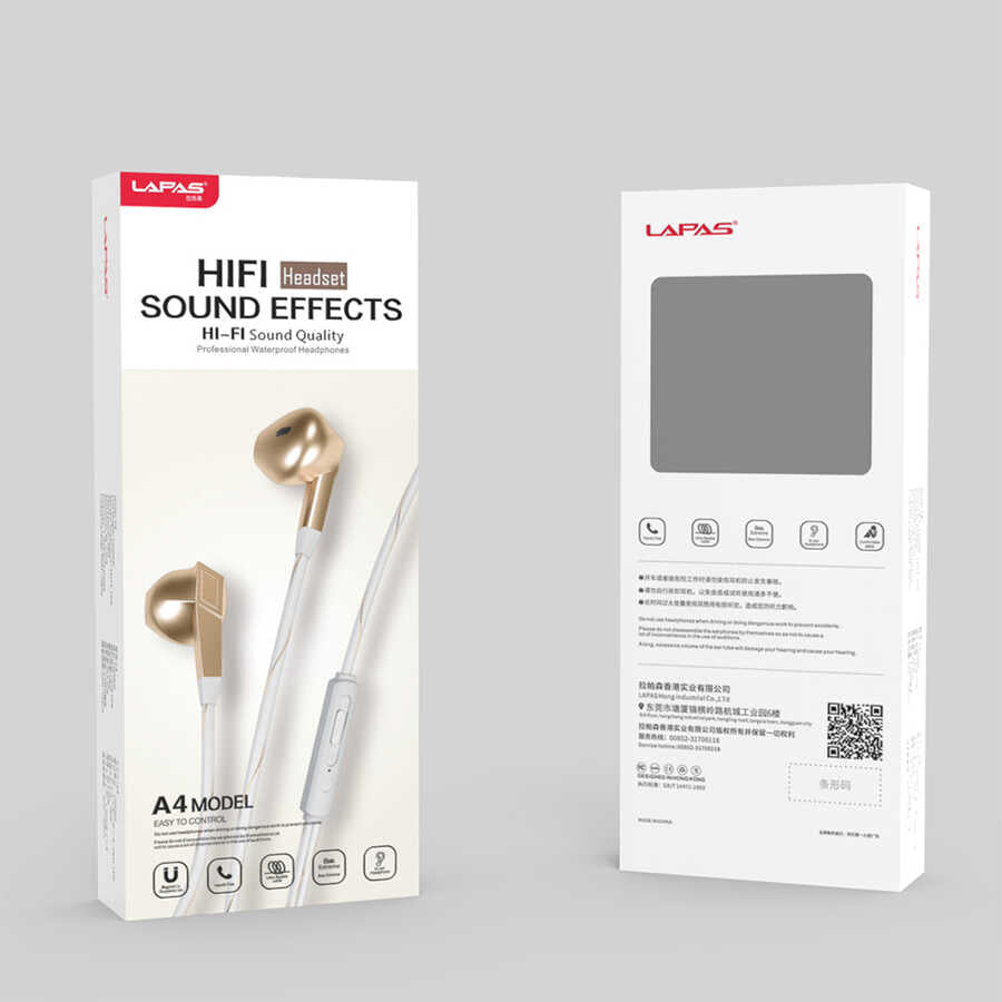Lapas A4 3.5mm Kulaklık Gümüş