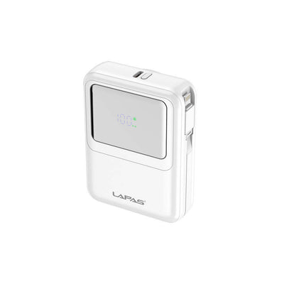 Lapas LP-PW002 Dijital LED Göstergeli Type-C & Lightning Kablosuz Taşınabilir Powerbank 10.000mAh Siyah