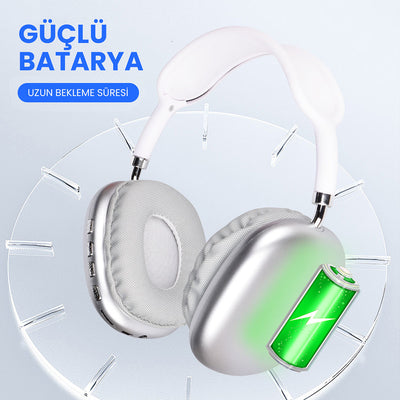 Lapas P10 Hi-Fi Ses Kalitesi Ayarlanabilir ve Katlanabilir Kulak Üstü Bluetooth Kulaklık Kırmızı