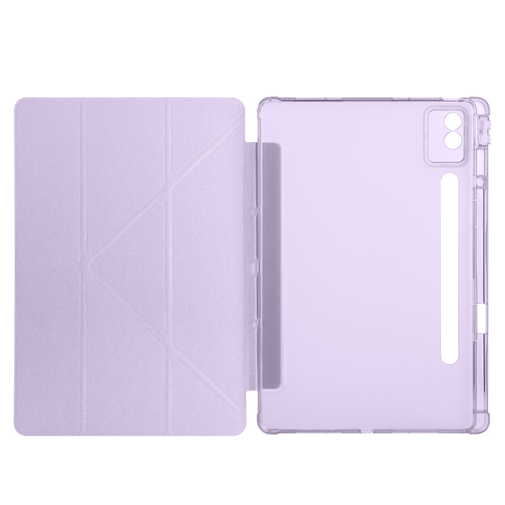 Lenovo Idea Tab Pro 12.7 TB-373FU Kılıf Zore Tri Folding Kalem Bölmeli Standlı Kılıf Koyu Yeşil