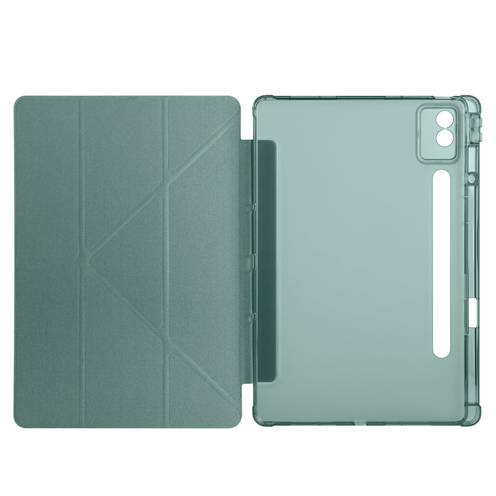 Lenovo Idea Tab Pro 12.7 TB-373FU Kılıf Zore Tri Folding Kalem Bölmeli Standlı Kılıf Mor