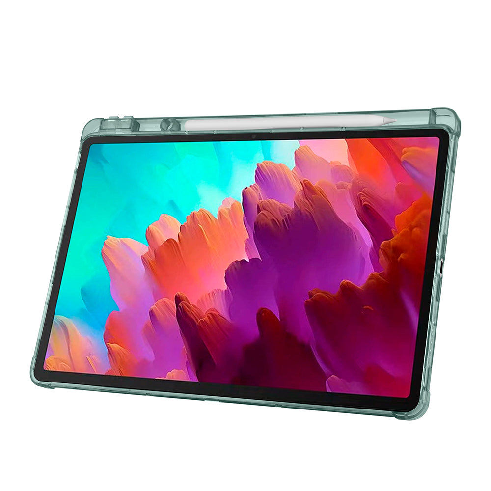 Lenovo Idea Tab Pro 12.7 TB-373FU Kılıf Zore Tri Folding Kalem Bölmeli Standlı Kılıf Mavi