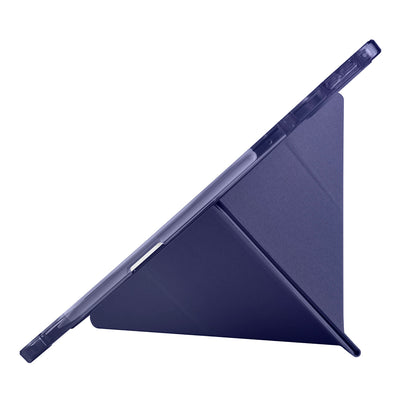 Lenovo Idea Tab Pro 12.7 TB-373FU Kılıf Zore Tri Folding Kalem Bölmeli Standlı Kılıf Mavi
