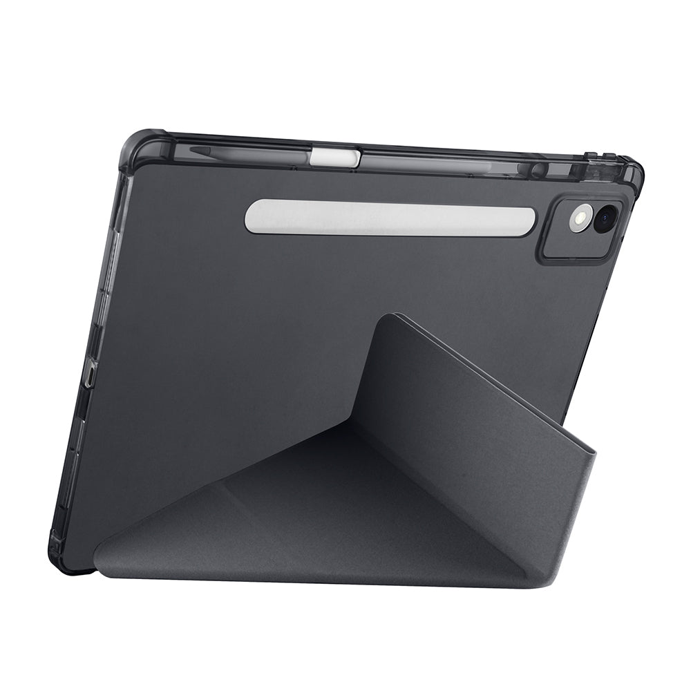 Lenovo Idea Tab Pro 12.7 TB-373FU Kılıf Zore Tri Folding Kalem Bölmeli Standlı Kılıf Siyah