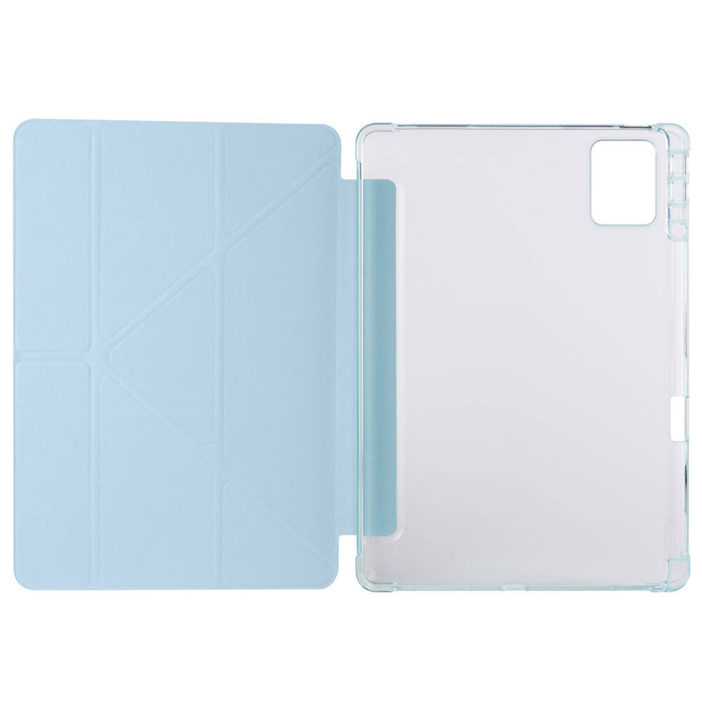 Lenovo M11 TB-330FU Kılıf Zore Tri Folding Kalem Bölmeli Standlı Kılıf Kırmızı