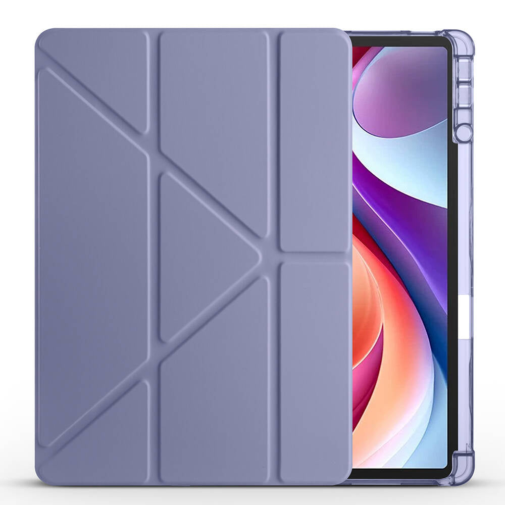 Lenovo M11 TB-330FU Kılıf Zore Tri Folding Kalem Bölmeli Standlı Kılıf Koyu Yeşil