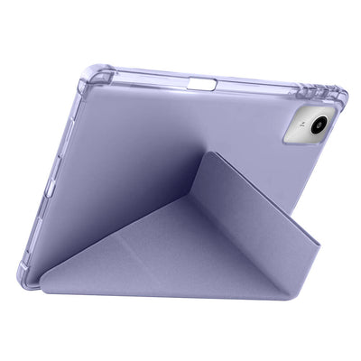 Lenovo M11 TB-330FU Kılıf Zore Tri Folding Kalem Bölmeli Standlı Kılıf Mavi