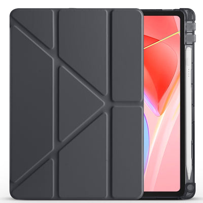 Lenovo Tab TB-311FU Kılıf Zore Tri Folding Kalem Bölmeli Standlı Kılıf Lila