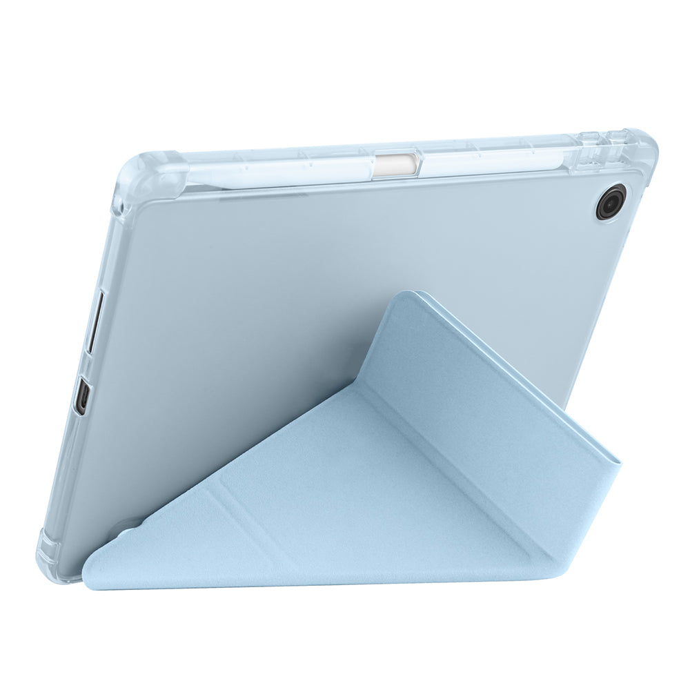 Lenovo Tab TB-311FU Kılıf Zore Tri Folding Kalem Bölmeli Standlı Kılıf Koyu Yeşil