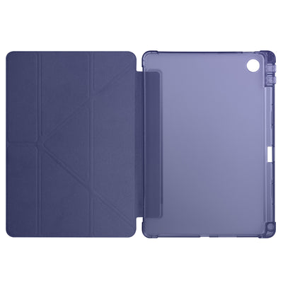 Lenovo Tab TB-311FU Kılıf Zore Tri Folding Kalem Bölmeli Standlı Kılıf Mavi