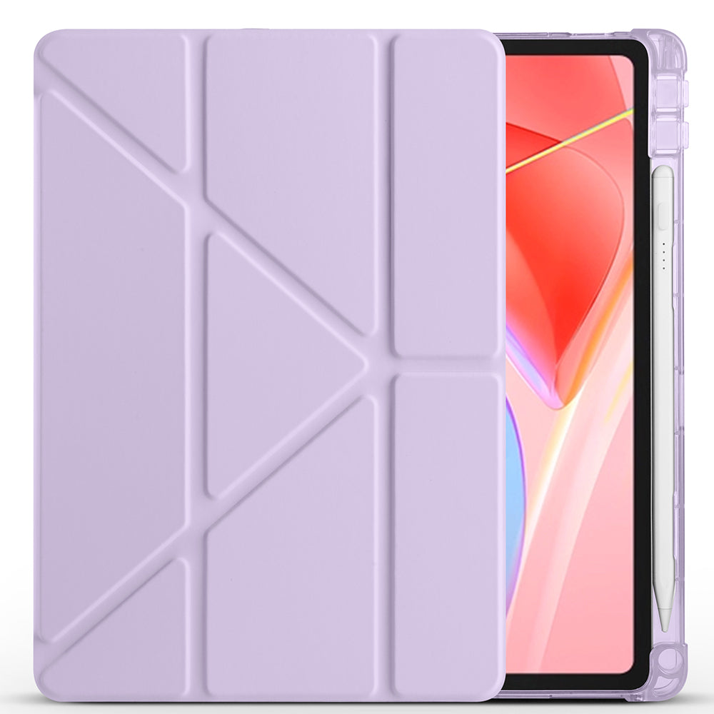 Lenovo Tab TB-311FU Kılıf Zore Tri Folding Kalem Bölmeli Standlı Kılıf Lila