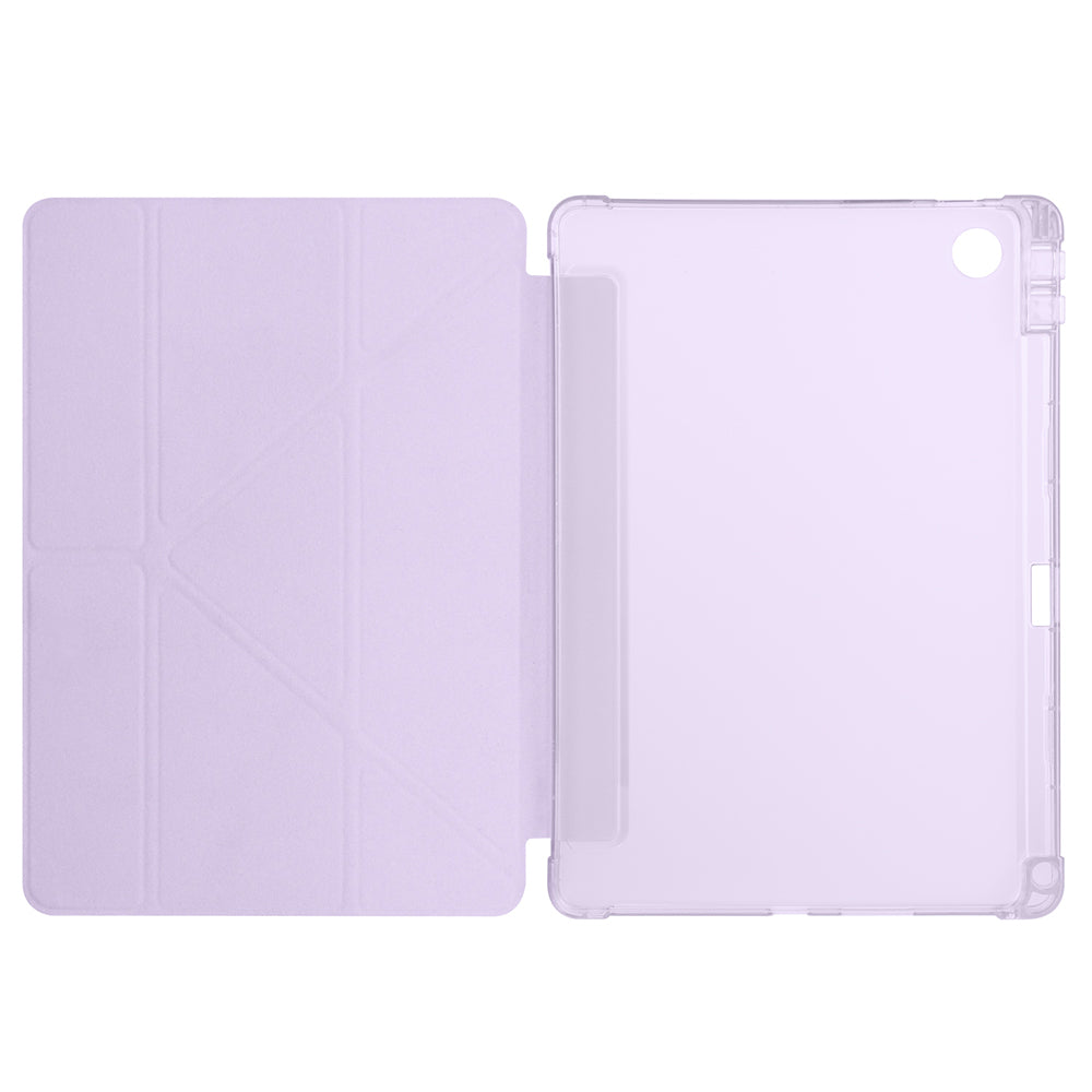 Lenovo Tab TB-311FU Kılıf Zore Tri Folding Kalem Bölmeli Standlı Kılıf Mavi