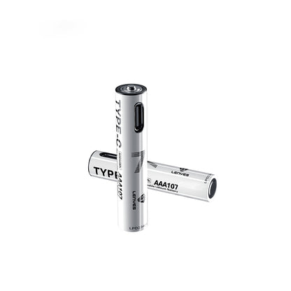 Lenyes AAA107 Type-C Şarj Portlu Şarj Edilebilir AAA Lityum-ion Pil 600mWh 1.5V 2 Adet