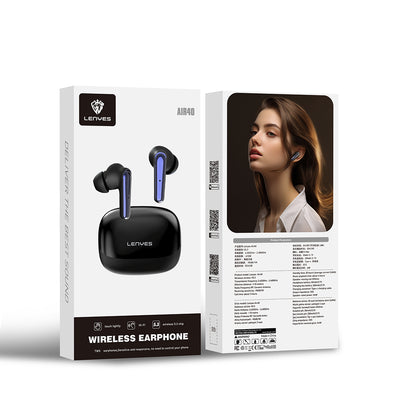 Lenyes Air 40 Hi-Fi Ses Kaliteli Kulak İçi Bluetooth v5.3 Kulaklık Siyah