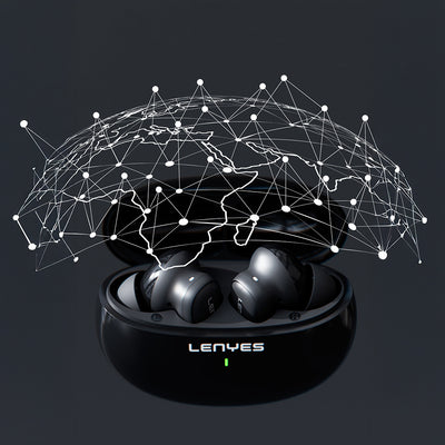 Lenyes Air 56 Ai Çeviri Özellikli ANC/ENC Teknolojili Kulak İçi Bluetooth Kulaklık v5.3 Siyah
