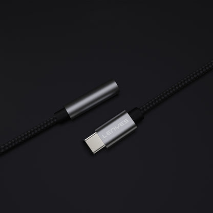 Lenyes AX105 Type-C to 3.5mm Aux Çevirici Örgülü Ses Adaptörü