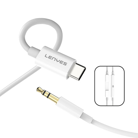 Lenyes AX106 Type-C to 3.5mm AUX Audio Kablo 1M