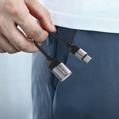 Lenyes AX122 USB to Type-C Dönüştürücü OTG Kablo