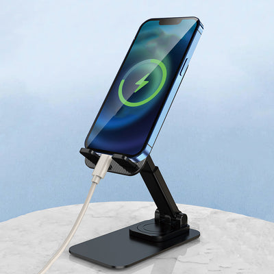 Lenyes CR136 Ayarlanabilir Katlanabilir 360° Dönebilen Telefon ve Tablet Standı Siyah