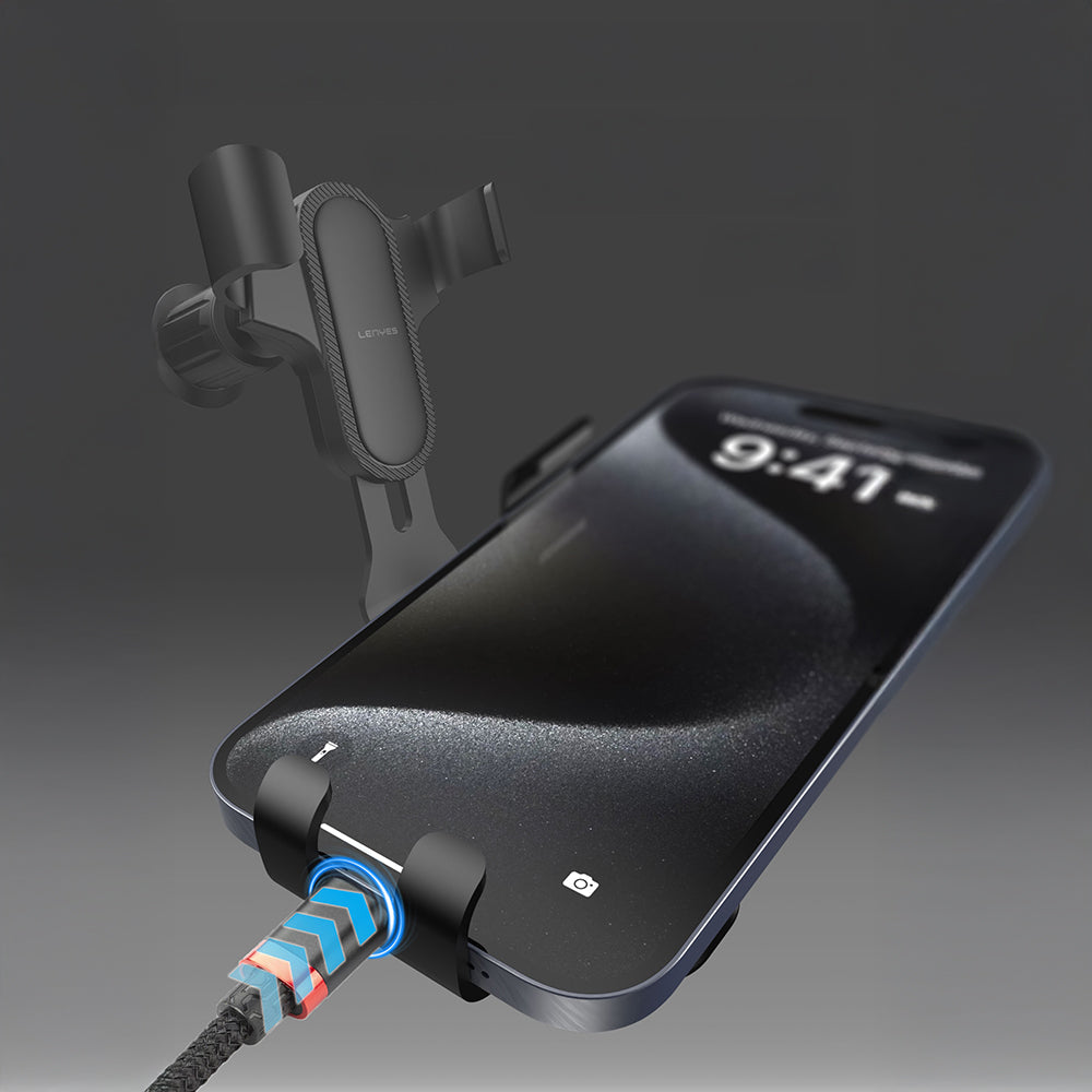 Lenyes CR181 360 Derece Dönebilen Havalandırma Tasarımlı Araç Telefon Tutucu