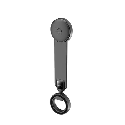 Lenyes CR185 Magnetik M-safe Uyumlu Bükülebilen Eğimi ve Düz Zemin Araç Telefon Tutucu Siyah
