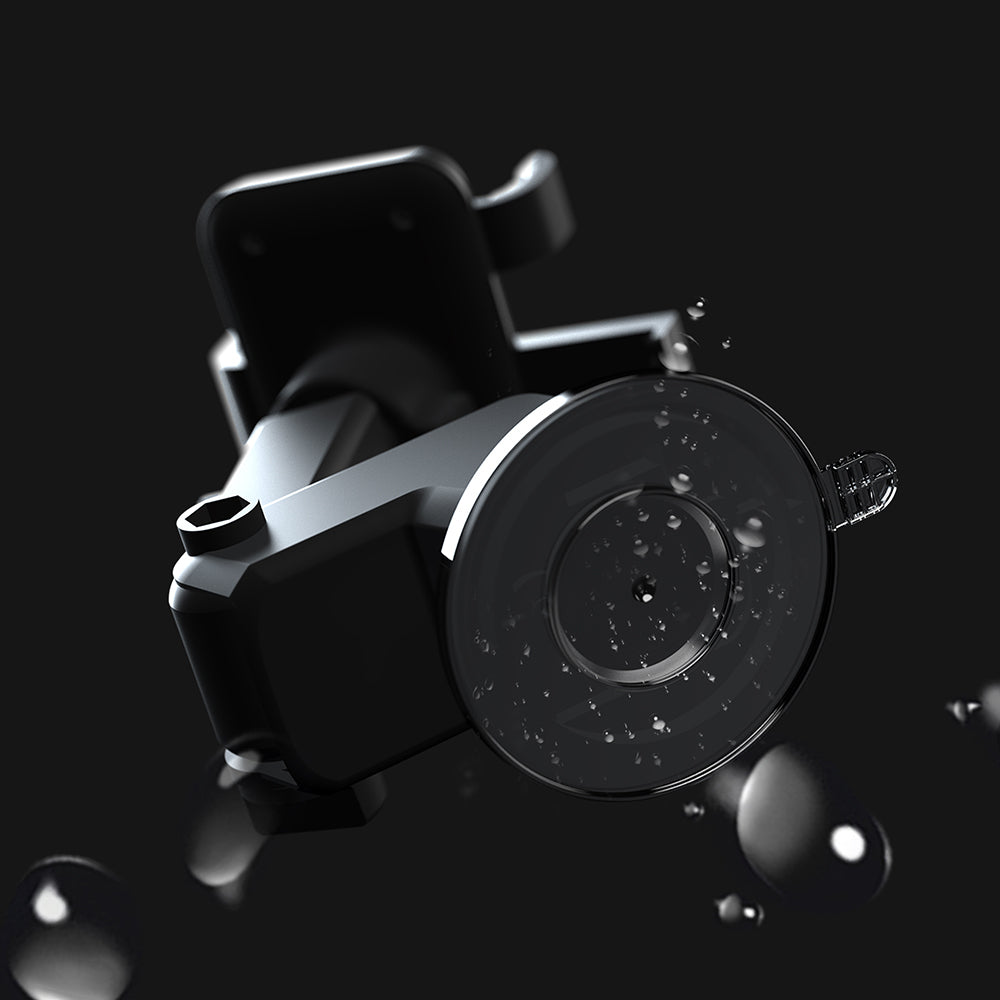 Lenyes CR195 Sarsıntı Önleyici 360° Derece Dönebilen Teleskopik Vantuzlu Tasarım Araç Telefon Tutucu Siyah