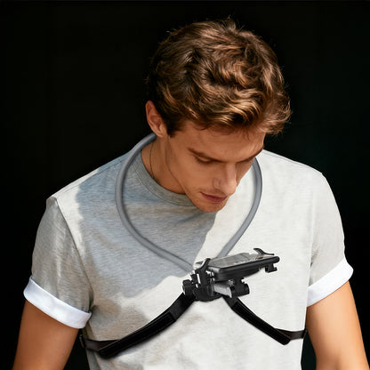 Lenyes CR203 2in1 Eller Serbest Magnetik Boyun Askılı Telefon Tutucu