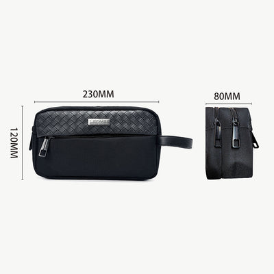 Lenyes LB551 Voyagers Serisi 1200D Polyester Kumaş Bilek Askı Kayışlı Mobil Aksesuar Çantası Siyah