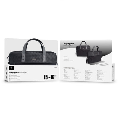 Lenyes LB553 Voyagers Serisi Su Geçirmez Polyester Kumaş Çıkarılabilir Omuz Askılı 15-16 inç Laptop Çantası Siyah