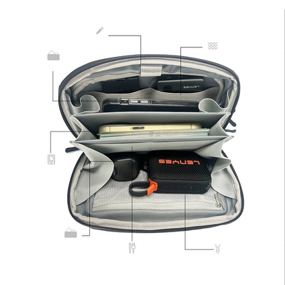 Lenyes LB561 Su Geçirmez Aşınmaya ve Çizilmeye Dayanıklı Çapraz Vücut Askılı Aksesuar Çantası 25.5cm