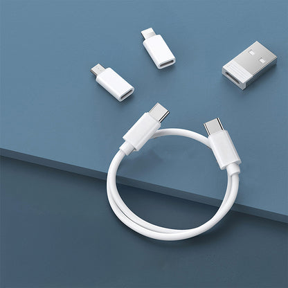Lenyes LB601 6in1 Type-C to Type-C Kablolu 60W Çevirici Adaptör Seti Standlı Saklama Kutusu