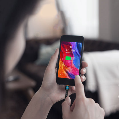 Lenyes LC515 Type-C to Lightning Hızlı Şarj Özellikli Örgülü Data ve Şarj Kablosu 30W 1M