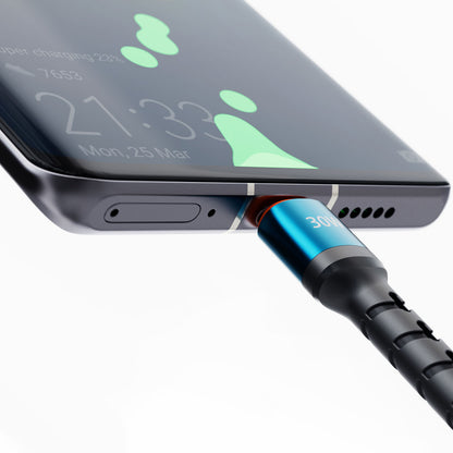 Lenyes LC515 Type-C to Lightning Hızlı Şarj Özellikli Örgülü Data ve Şarj Kablosu 30W 1M