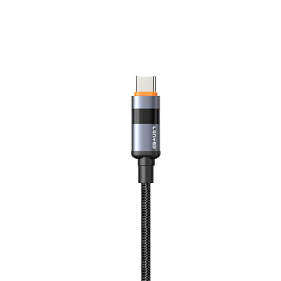 Lenyes LC529 Type-C to Lightning LED Dijital Göstergeli Hızlı Şarj Özellikli Data ve Şarj Kablosu 30W 1M Siyah