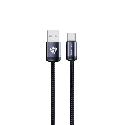 Lenyes LC537 USB-A to Micro Hızlı Şarj Özellikli Örgülü Data ve Şarj Kablosu 10W 1M