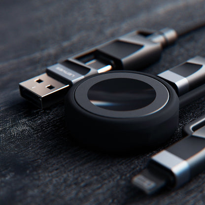 Lenyes LC541 USB-A + Type-C to Lightning – Type-C – Akıllı Saat Şarj Kablosu 60W 1M