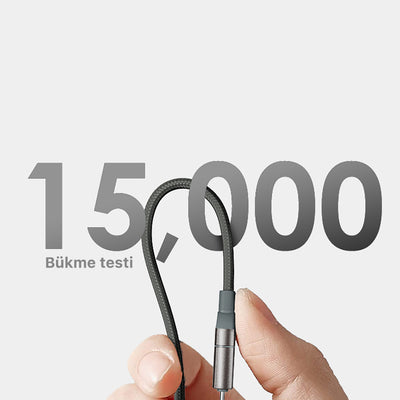 Lenyes LC543 4in1 Hızlı Şarj Özellikli USB-A - Type-C + Type-C to Lightning Data ve Şarj Kablosu 240W 1M Gri