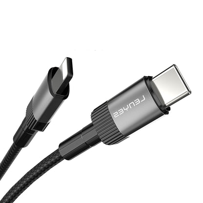Lenyes LC546 Type-C to Lightning Örgü Tasarımlı Hızlı Şarj Özellikli Data ve Şarj Kablosu 27W 1M