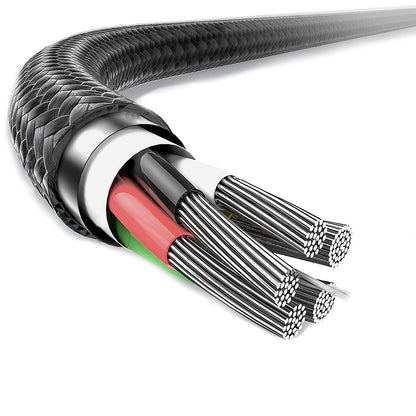 Lenyes LC546 USB-A to Type-C Örgü Tasarımlı Hızlı Şarj Özellikli Data ve Şarj Kablosu 12W 1M