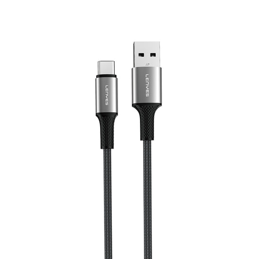 Lenyes LC566 USB-A to Type-C Örgü Tasarımlı Hızlı Şarj Özellikli Data ve Şarj Kablosu 12W 2M