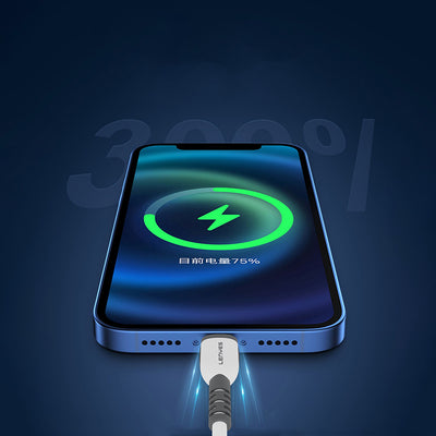 Lenyes LC979 USB-A to Micro Hızlı Şarj Özellikli Data ve Şarj Kablosu 2.4A 1M Beyaz