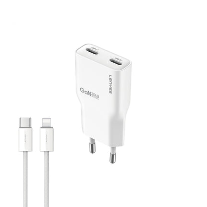Lenyes LCH15-EU TC-L Type-C to Lightning GaN Teknolojili PD Hızlı Şarj Özellikli Şarj Seti 20W