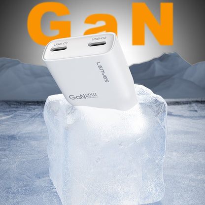 Lenyes LCH15-EU TC-TC Type-C to Type-C GaN Teknolojili PD Hızlı Şarj Özellikli Şarj Seti 20W