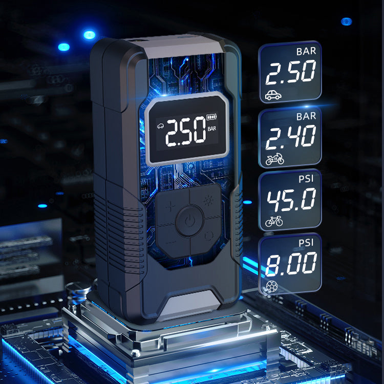 Lenyes LCI201 Oto Araç Lastik Şişirme Pompası Çok Modlu Dijital Ekranlı Araç Hava Kompresörü