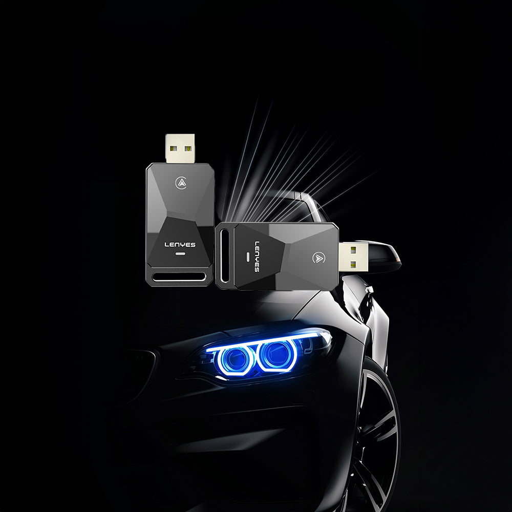 Lenyes LCP02 Android Auto Destekli CarPlay USB Bluetooth 5.0 Wireless Transmitter Adaptör