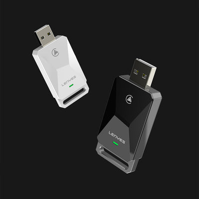 Lenyes LCP02 USB Bluetooth 5.0 Wireless Transmitter Adaptör Siyah